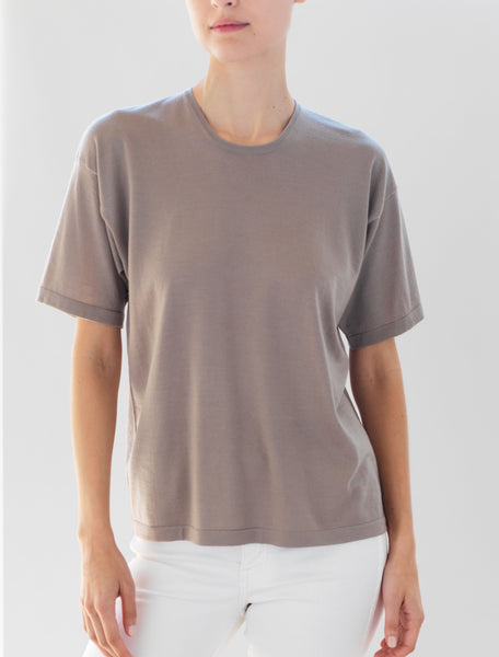 Luxo Knit T Round Neck - Fawn