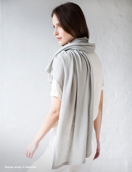 Australian Superfine Merino Wrap Travel Size - Seamist