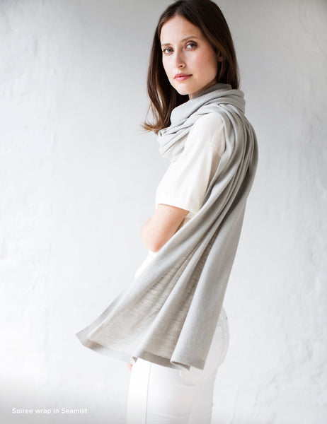 Australian Superfine Merino Wrap Soiree Size - Seamist