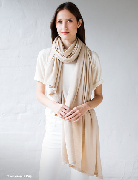 Australian Superfine Merino Wrap Travel Size - Pug