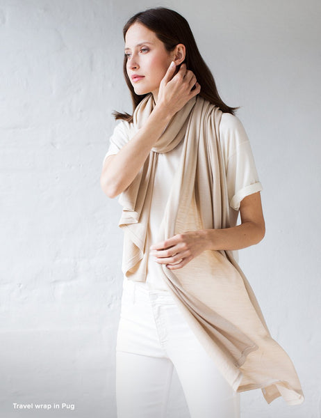 Australian Superfine Merino Wrap Soiree Size - Pug