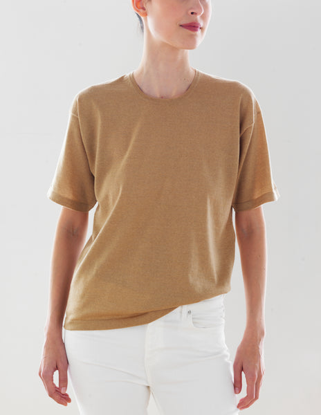 Luxo Knit T Round Neck - Wheat