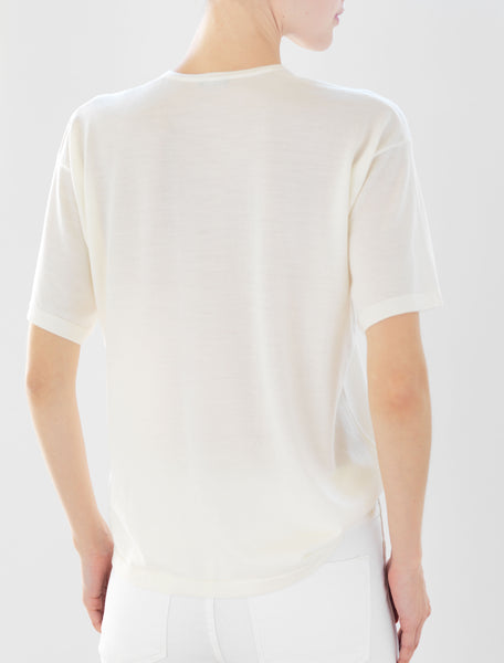 Luxo Knit T Round Neck - Winter White
