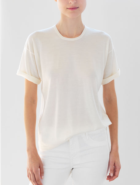 Luxo Knit T Round Neck - Winter White