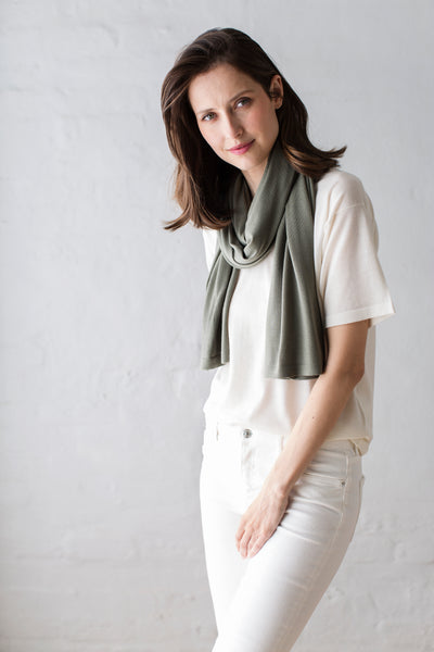Australian Superfine Merino Wrap - Army